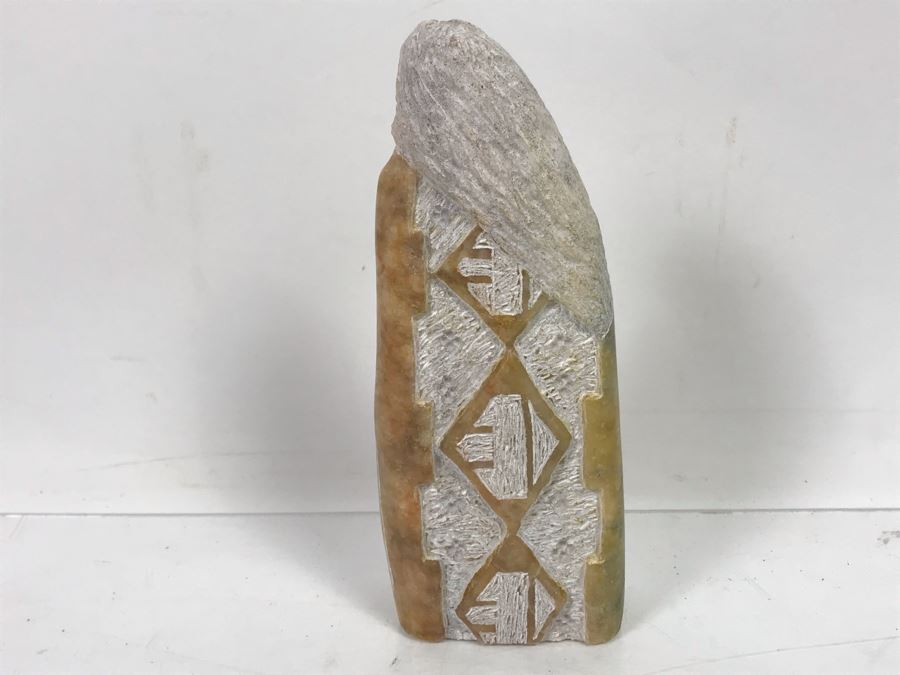 Carved Soapstone Sculpture Signed Victor 7.5'H [Photo 6]