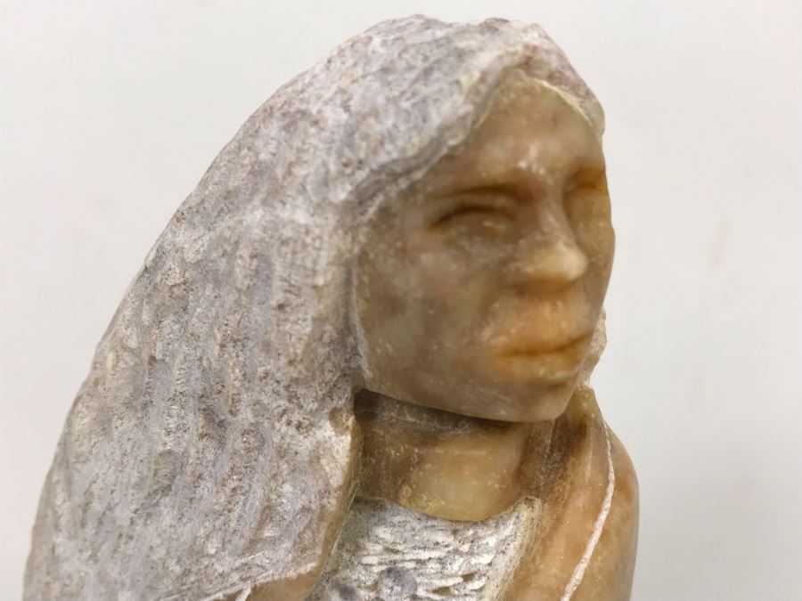 Carved Soapstone Sculpture Signed Victor 7.5'H [Photo 3]