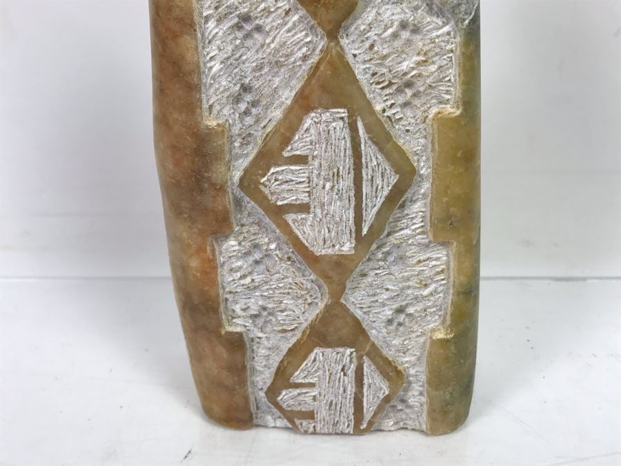 Carved Soapstone Sculpture Signed Victor 7.5'H [Photo 7]