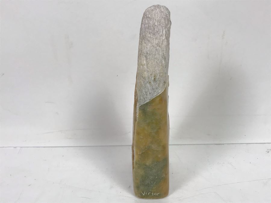 Carved Soapstone Sculpture Signed Victor 7.5'H [Photo 8]