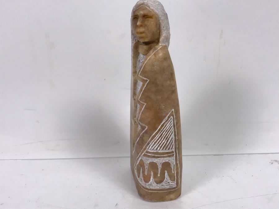 Carved Soapstone Sculpture Signed Victor 7.5'H [Photo 5]