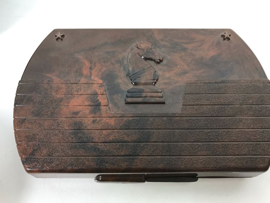 Japan Tin Toy Yellow VW Taxi, UFO Tin Toy Roulette Wheel, Mini Pool Table And Mini Lowe Chess Set [Photo 16]