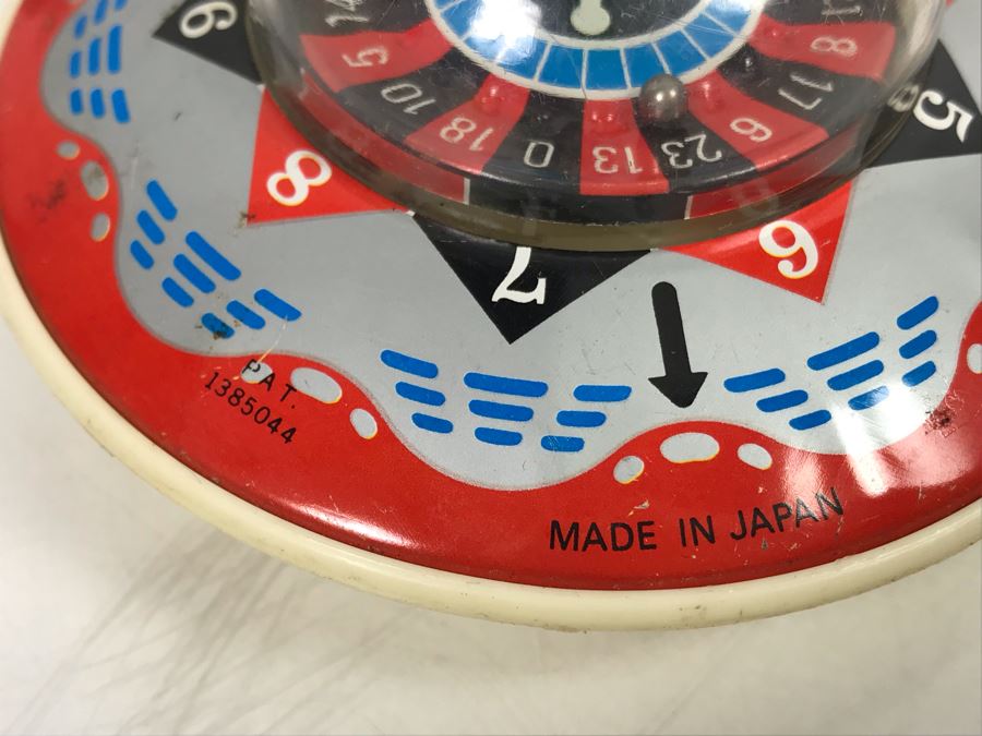 Japan Tin Toy Yellow VW Taxi, UFO Tin Toy Roulette Wheel, Mini Pool Table And Mini Lowe Chess Set [Photo 8]