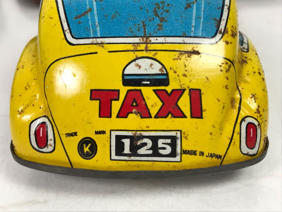 Japan Tin Toy Yellow VW Taxi, UFO Tin Toy Roulette Wheel, Mini Pool Table And Mini Lowe Chess Set [Photo 4]