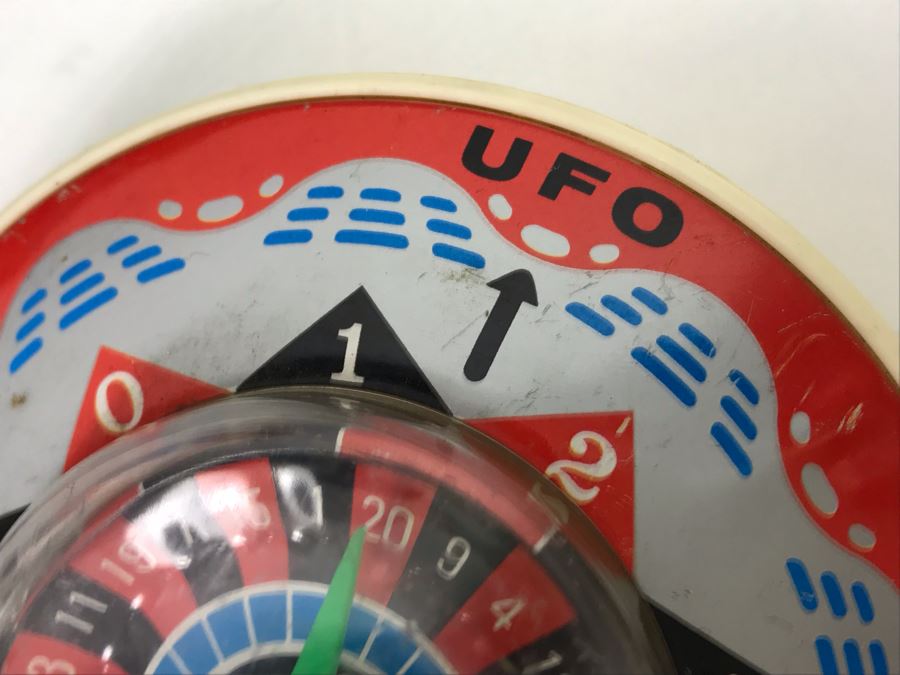 Japan Tin Toy Yellow VW Taxi, UFO Tin Toy Roulette Wheel, Mini Pool Table And Mini Lowe Chess Set [Photo 7]