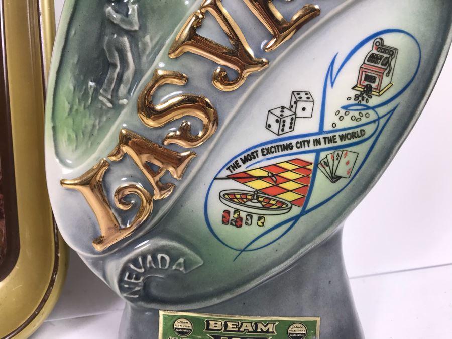 Las Vegas Hoover Dam Jim Beam Liquour Decanter And Coca-Cola Advertising Hoover Dam Tin Tray [Photo 4]