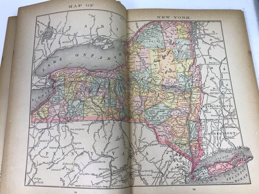1885 Rand McNally & Co New Popular Atlas, 1907 King's Primary Geography And 1943 Collier's World Atlas [Photo 3]
