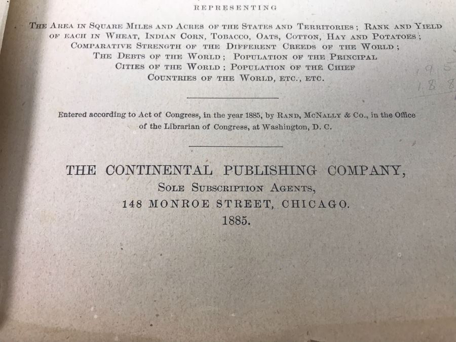 1885 Rand McNally & Co New Popular Atlas, 1907 King's Primary Geography And 1943 Collier's World Atlas [Photo 15]