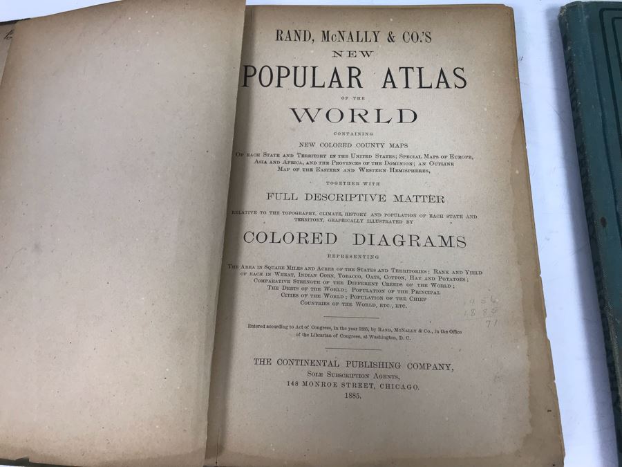 1885 Rand McNally & Co New Popular Atlas, 1907 King's Primary Geography And 1943 Collier's World Atlas [Photo 14]