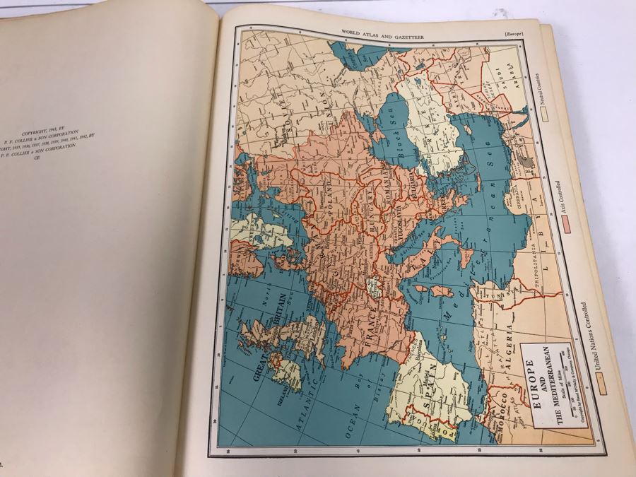 1885 Rand McNally & Co New Popular Atlas, 1907 King's Primary Geography And 1943 Collier's World Atlas [Photo 11]