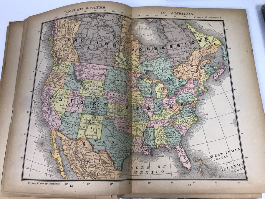 1885 Rand McNally & Co New Popular Atlas, 1907 King's Primary Geography And 1943 Collier's World Atlas [Photo 2]