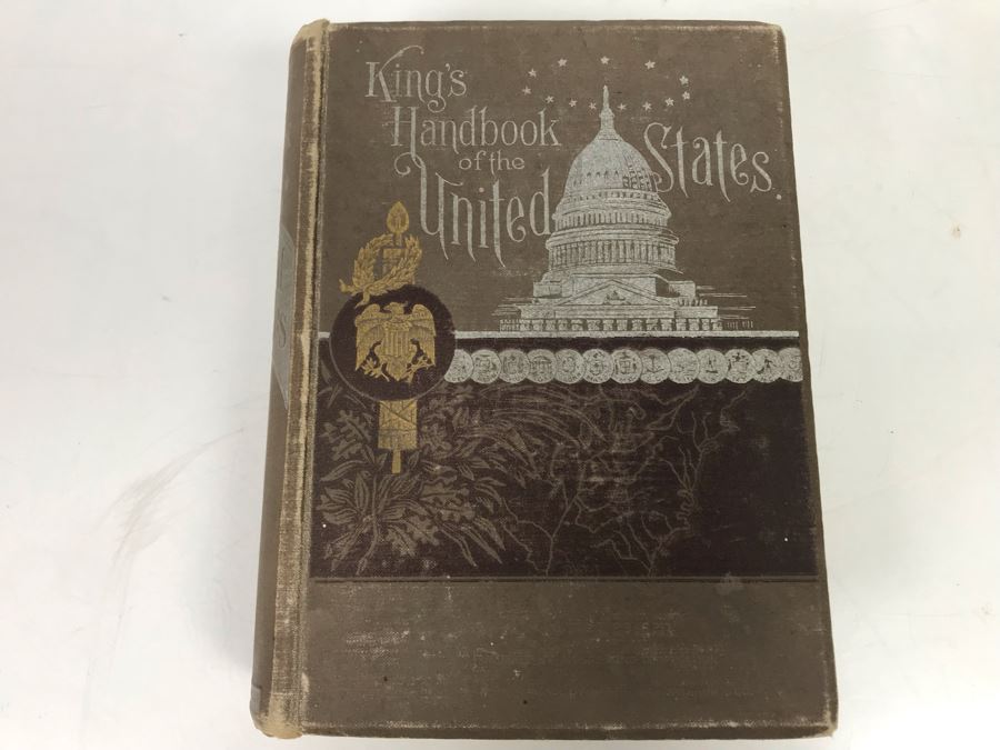 Antique 1892 Kings Handbook Of The United States [Photo 1]