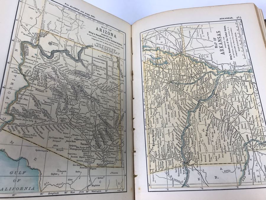 Antique 1892 Kings Handbook Of The United States [Photo 12]