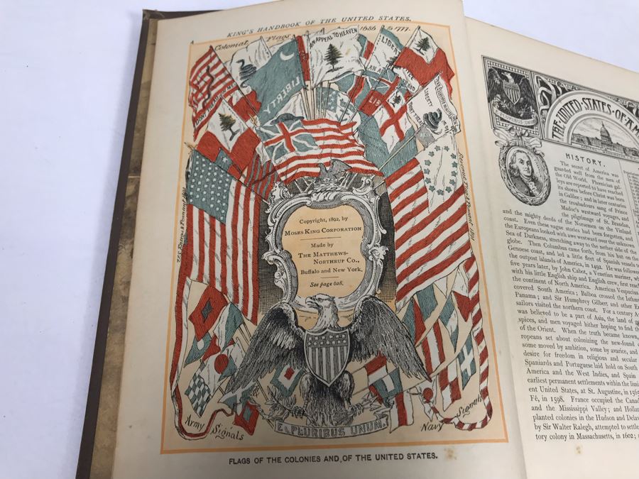 Antique 1892 Kings Handbook Of The United States [Photo 5]
