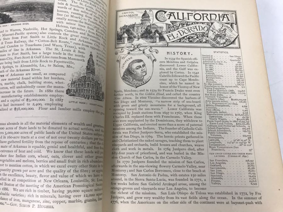Antique 1892 Kings Handbook Of The United States [Photo 9]