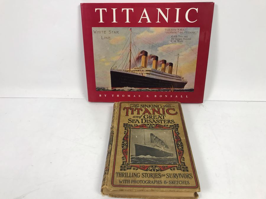 Antique 1912 First Edition Book Sinking Of The Titanic And Great Sea Disasters Illustrated And Titanic Book By Thomas E. Bonsall