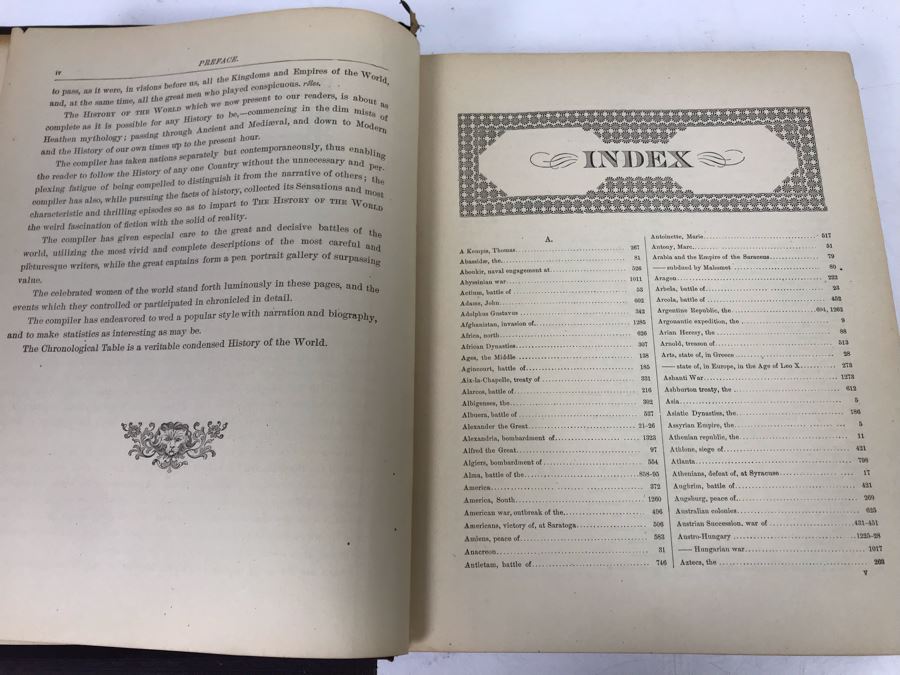 Antique 1887 2 Volume Books A History Of The World With All Its Great Sensations And Of The Rise And Fall Of Nations [Photo 8]