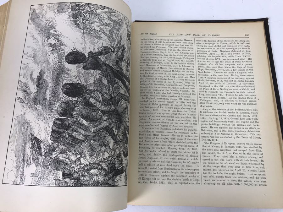 Antique 1887 2 Volume Books A History Of The World With All Its Great Sensations And Of The Rise And Fall Of Nations [Photo 14]