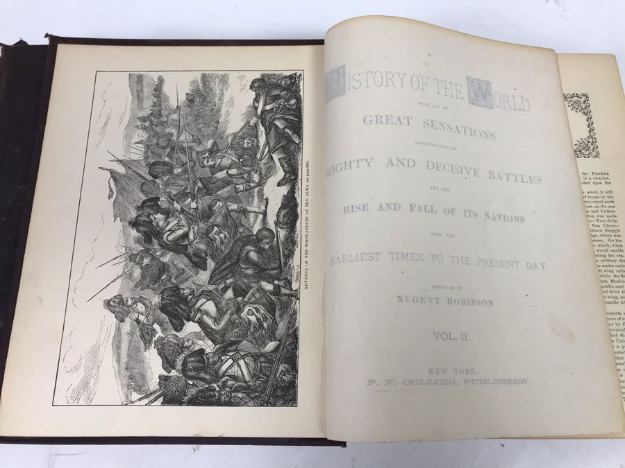 Antique 1887 2 Volume Books A History Of The World With All Its Great Sensations And Of The Rise And Fall Of Nations [Photo 15]