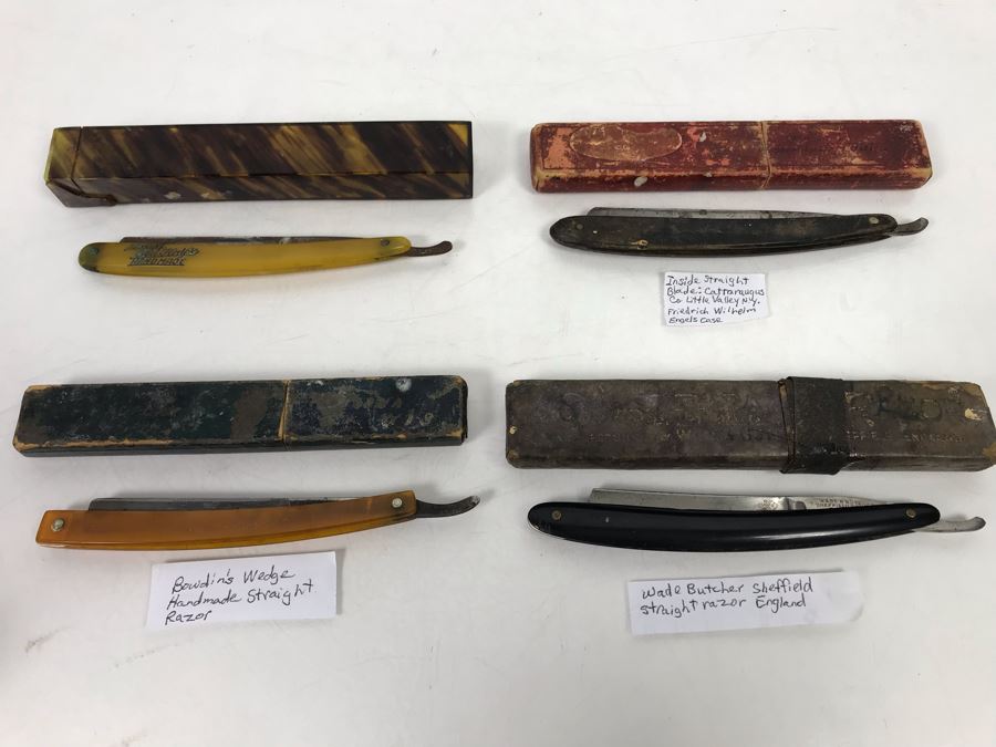 Collection Of Vintage Straight Razor Shaving Blades - See Photos [Photo 2]