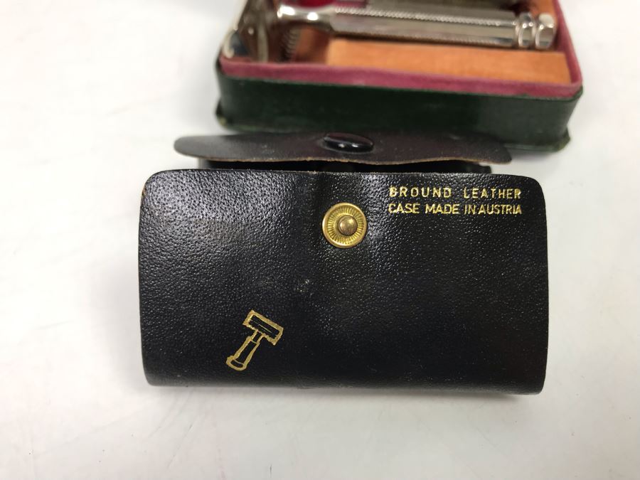 Portable Gillette Razor With Leather Pouch And Ever-Ready Shaver Shaving Kit [Photo 8]