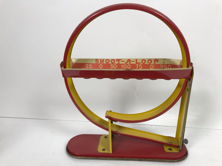 Old Brass Hose Nozzle And Vintage Shoot-A-Loop Metal Marble Game [Photo 7]