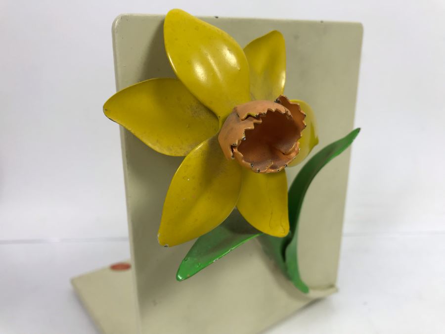 Pair Of Italian Heavy Metal Floral Bookends [Photo 7]