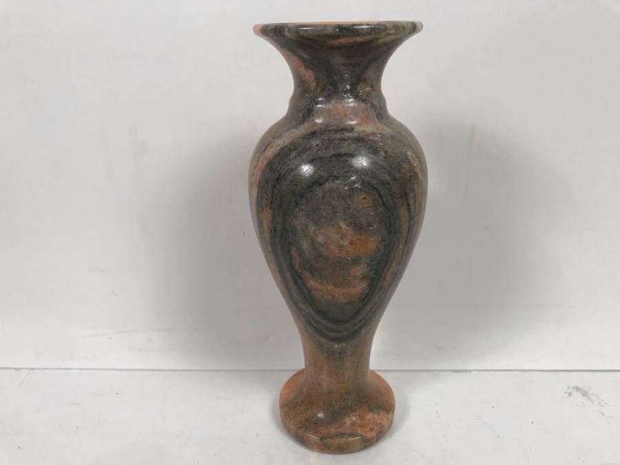 Turned Polished Stone Vase 8'H [Photo 2]
