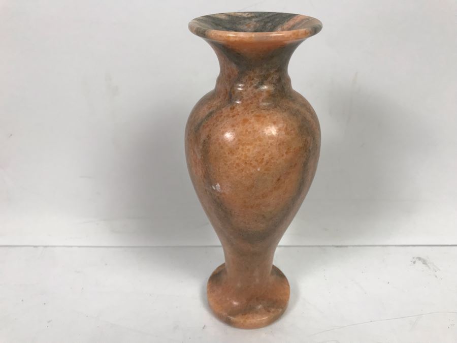 Turned Polished Stone Vase 8'H [Photo 1]