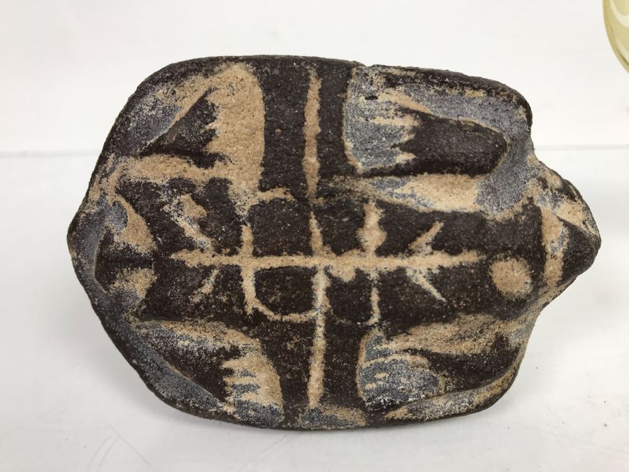 Carved Stone Turtle And Lucite Elephant Sculpture 3'H [Photo 4]