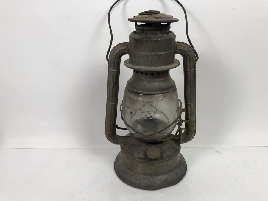 Old Dietz Little Wizard Lantern And Cast Iron Lady Boot Jack