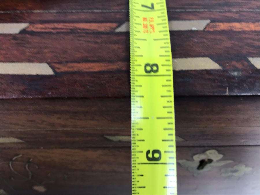 Vintage Wooden Brass And Copper Inlay Jewelry Box 12' X 8' - See Photos [Photo 17]