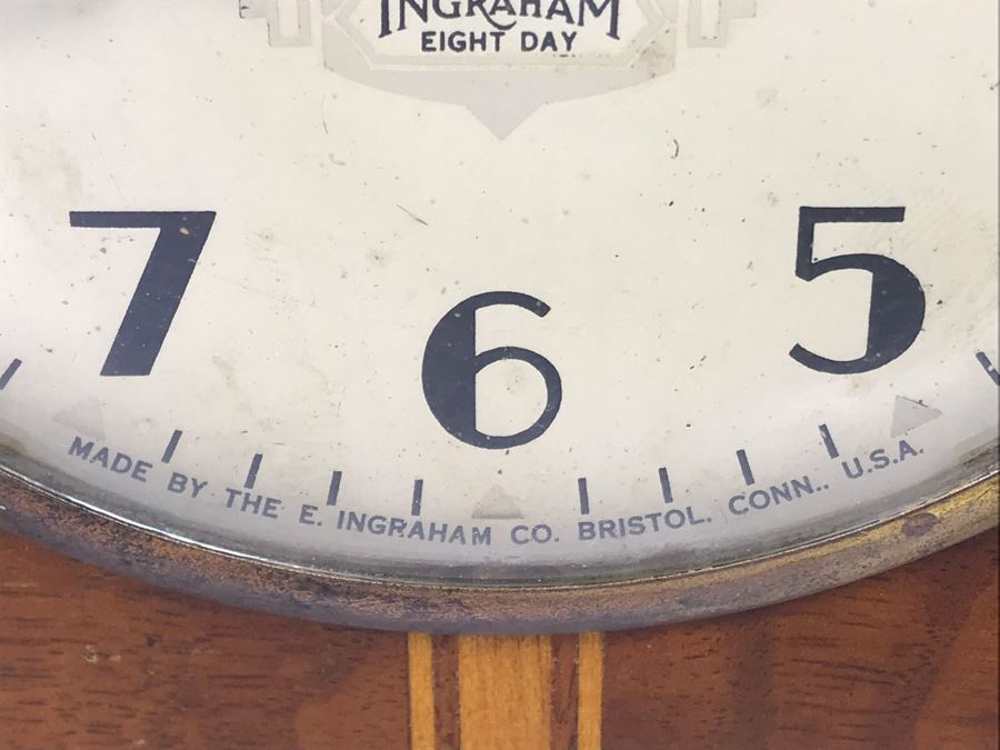 Vintage Art Deco Ingraham Eight Day Clock [Photo 5]