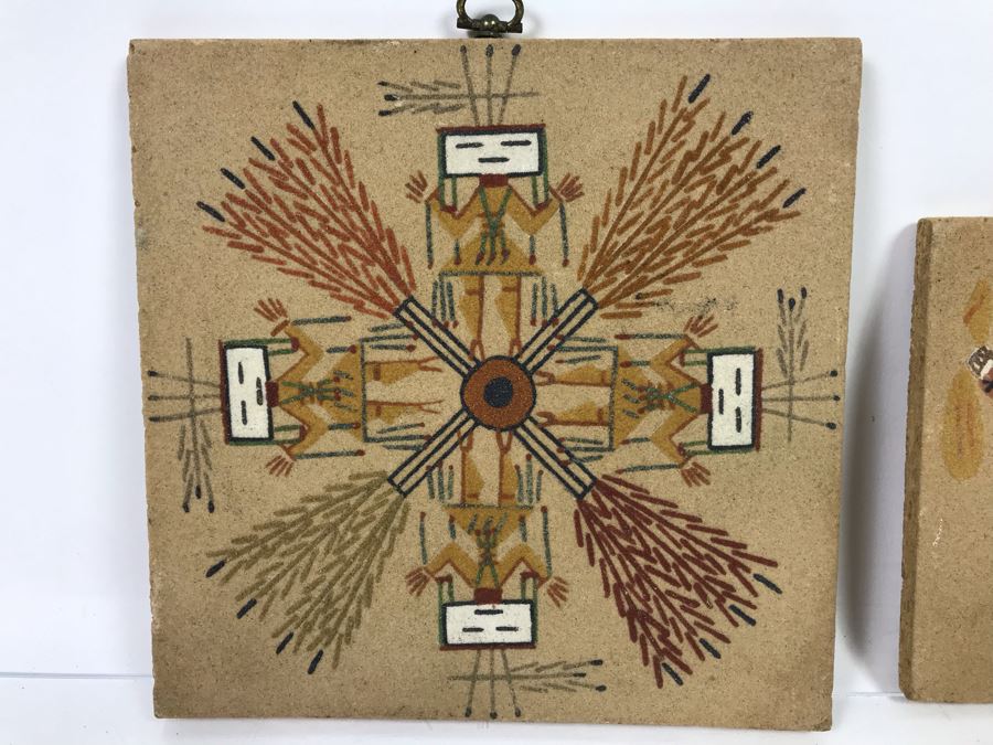 Pair Of Signed Navajo Sandpaintings [Photo 2]