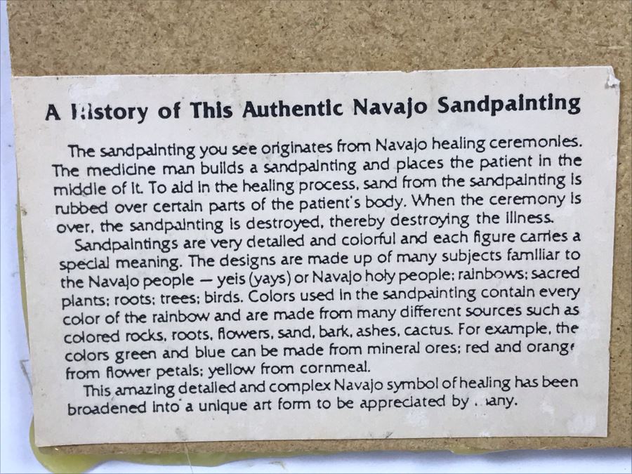 Signed Navajo Sandpainting 8' X 8' [Photo 13]