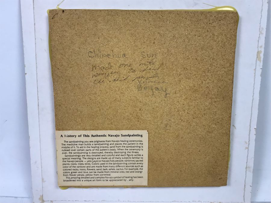 Signed Navajo Sandpainting 8' X 8' [Photo 9]