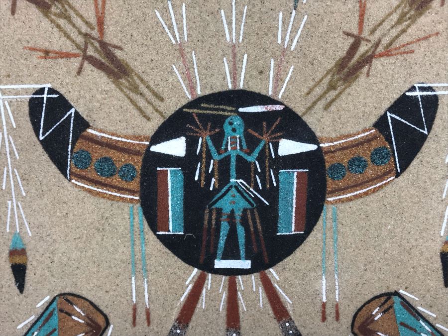 Signed Navajo Sandpainting 8' X 8' [Photo 6]