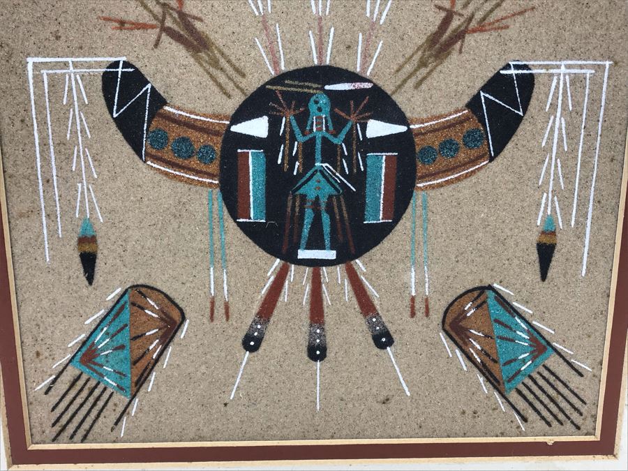 Signed Navajo Sandpainting 8' X 8' [Photo 4]