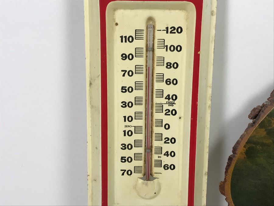 Vintage Grand Canyon, Arizona Tree Trunk With Print And Vintage Metal Advertising Thermometer East Brunswick, New Jersey [Photo 6]