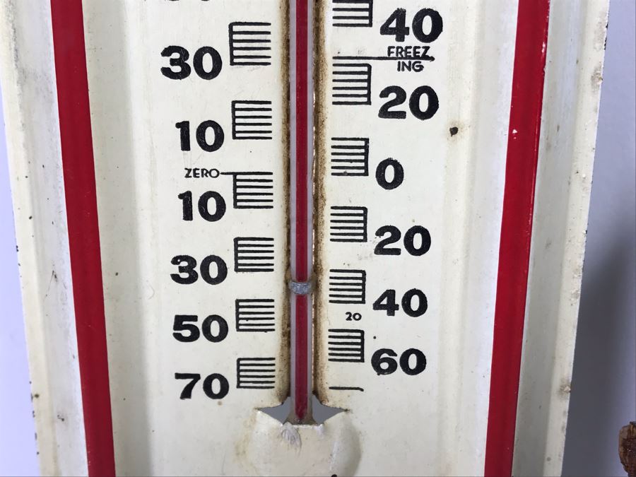 Vintage Grand Canyon, Arizona Tree Trunk With Print And Vintage Metal Advertising Thermometer East Brunswick, New Jersey [Photo 7]