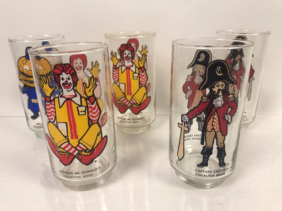 (5) McDonalds Collectible Glasses
