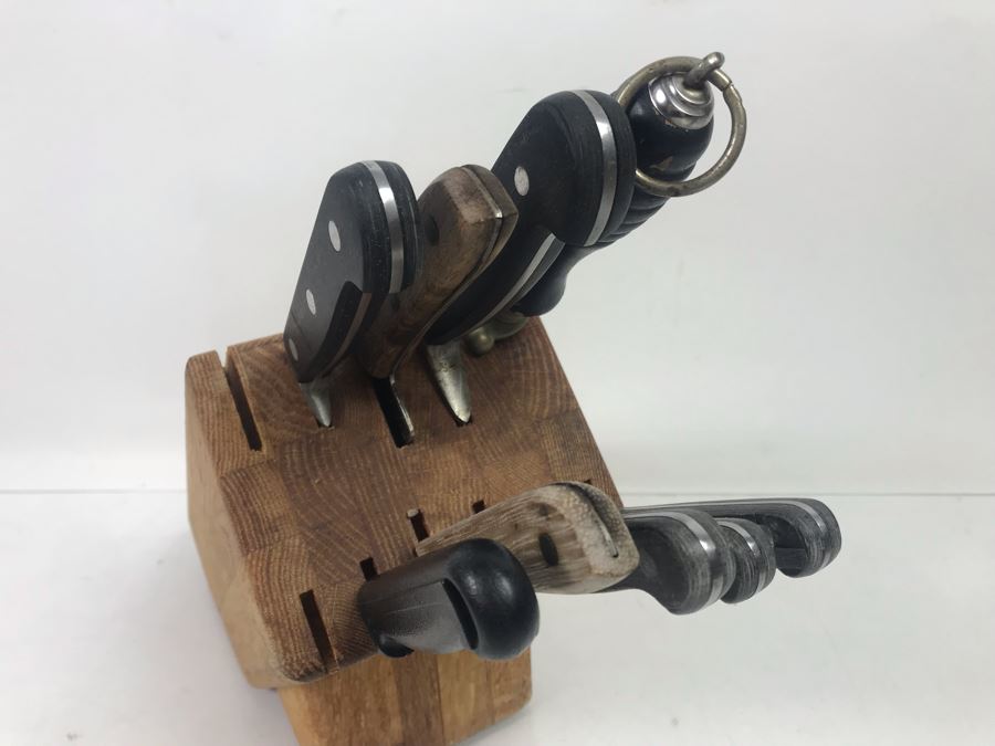 Hoffritz Knife Holder With Various Knives Including Hoffritz - See Photos [Photo 6]