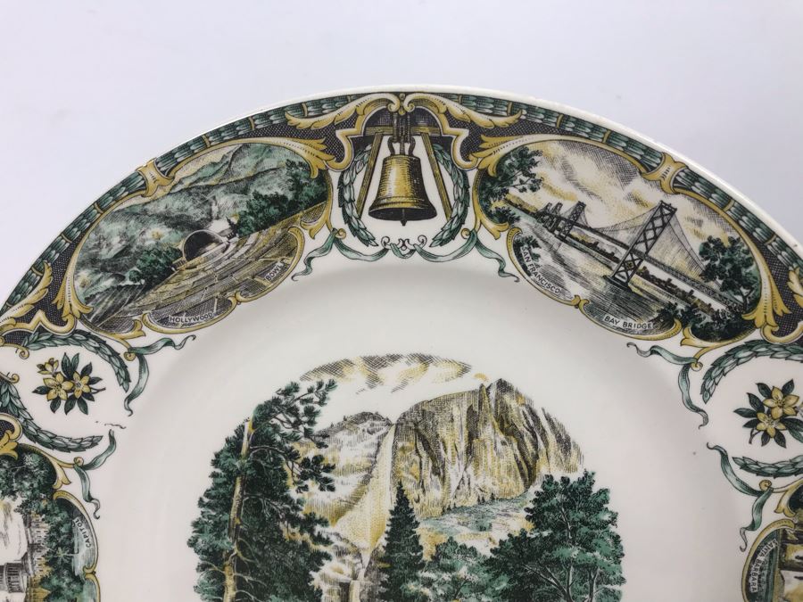 Pair Of Yosemite Falls Collectible Plates: Johnson Brothers And Salem China Co [Photo 7]