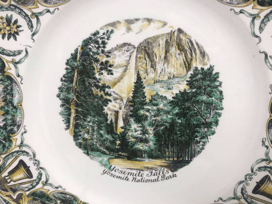 Pair Of Yosemite Falls Collectible Plates: Johnson Brothers And Salem China Co [Photo 8]