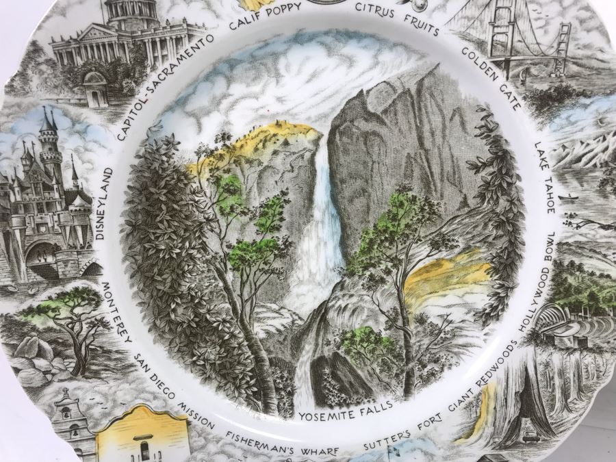 Pair Of Yosemite Falls Collectible Plates: Johnson Brothers And Salem China Co [Photo 4]