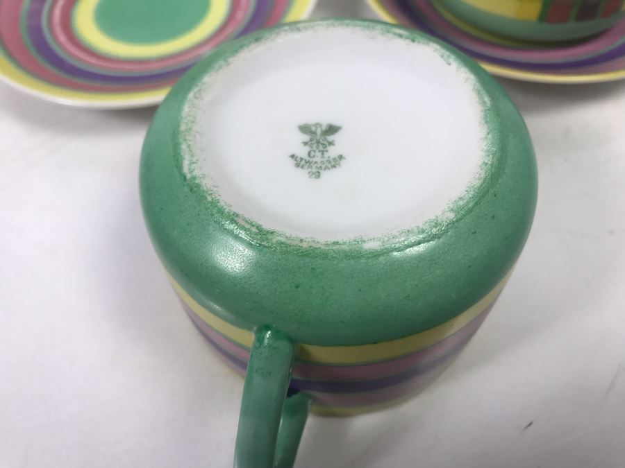 Art Deco C.T. Altwasser Germany And H&C Schlaggenwald Cups And Saucers [Photo 7]