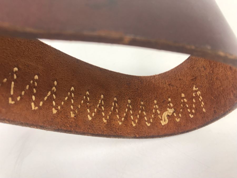 Leather Hunter Holster 1100 45 And Cartridge Belt With Brass Buckle [Photo 8]