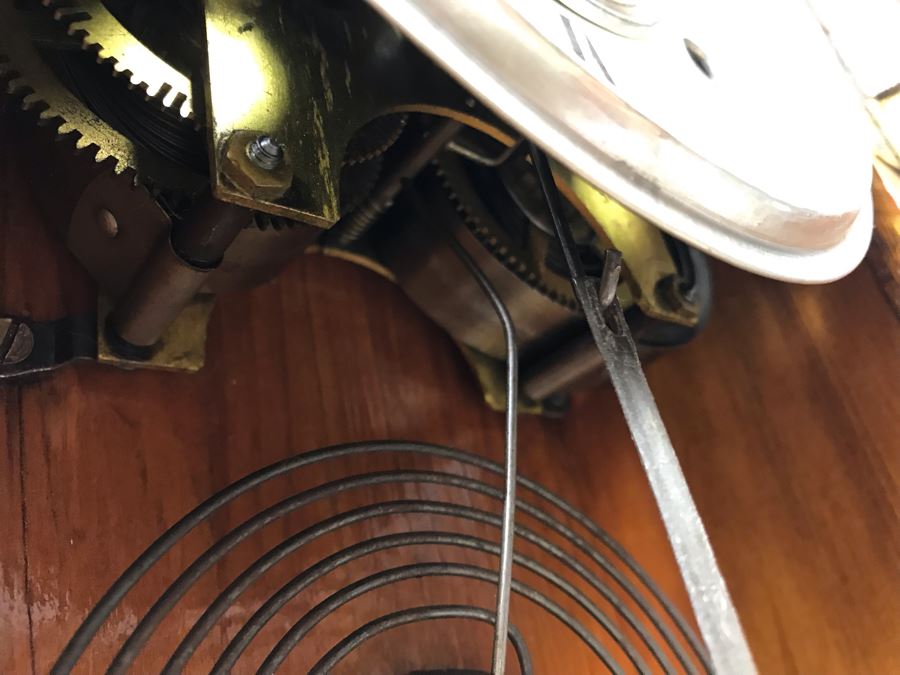 Ansonia Clock Co New York Carved Wooden Case Clock [Photo 9]