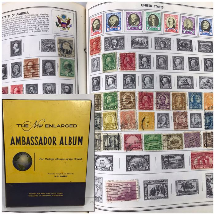 Ambassador Stamp Album With Stamps - See Photos For Some Of The Stamps In Book
