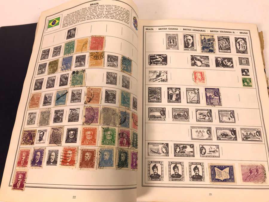 Ambassador Stamp Album With Stamps - See Photos For Some Of The Stamps In Book [Photo 12]